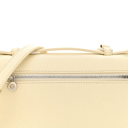Grained Calfskin L19 Extra Pocket Pouch Whisper White