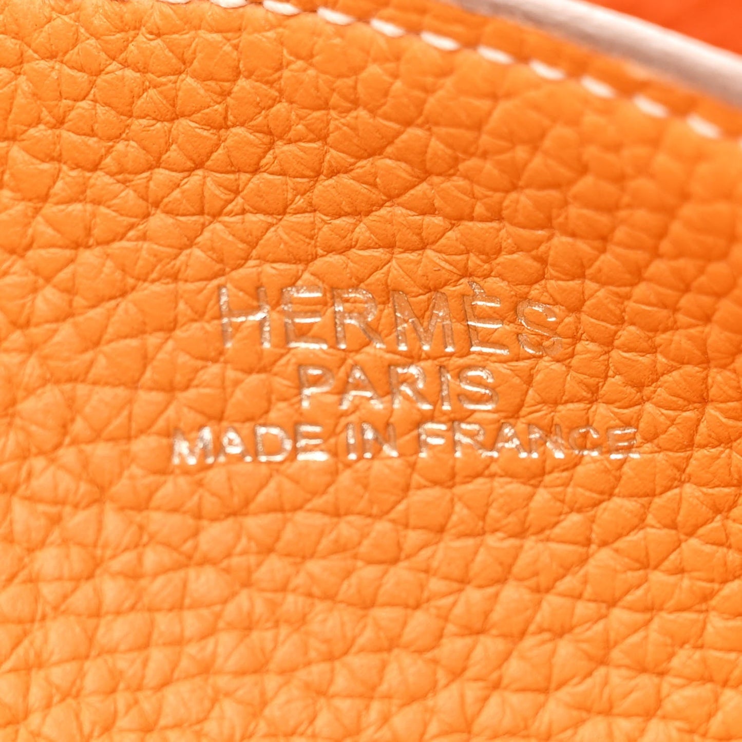 Taurillon Clemence Double Sens 36 Reversible Tote Moutarde Orange