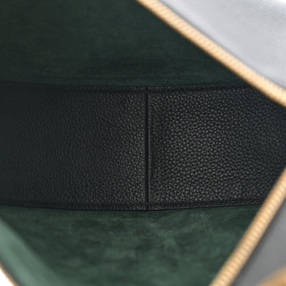 Grainy Calfskin Knight Arc Bag Black