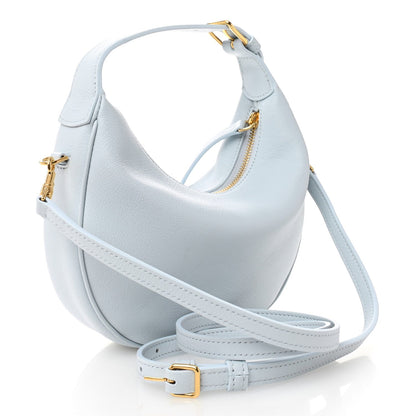Supple Grained Calfskin Teen Lulu Shoulder Bag Glacier