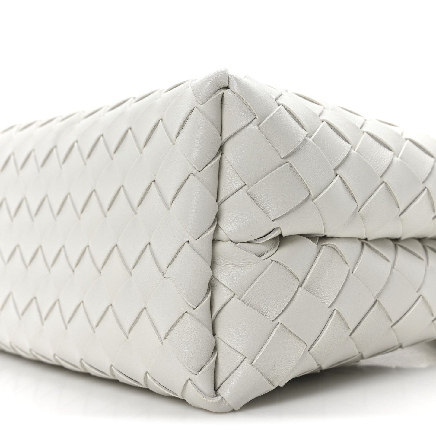 Nappa Intrecciato Small Andiamo Shoulder Bag White
