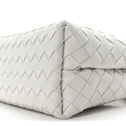 Nappa Intrecciato Small Andiamo Shoulder Bag White