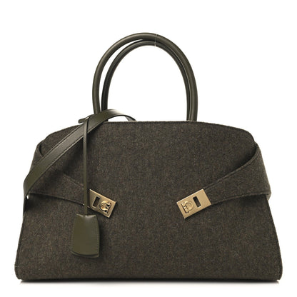 Wool Felt Medium Hug Bag New Olive
