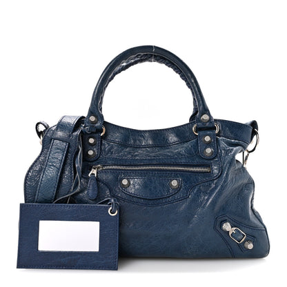 Agneau Giant 12 Silver Hardware Town Bleu Mineral