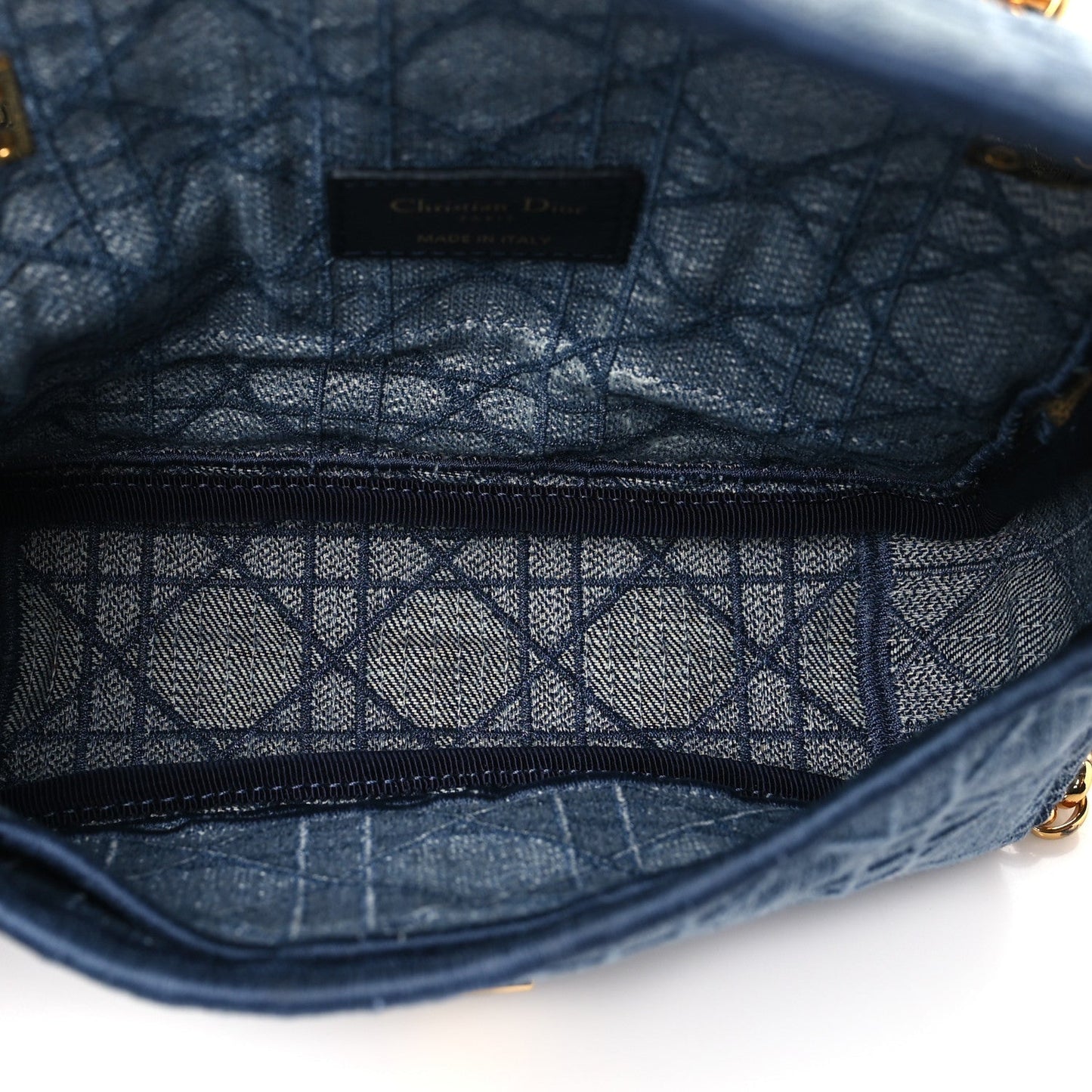 Denim Cannage Small Caro Bag Blue