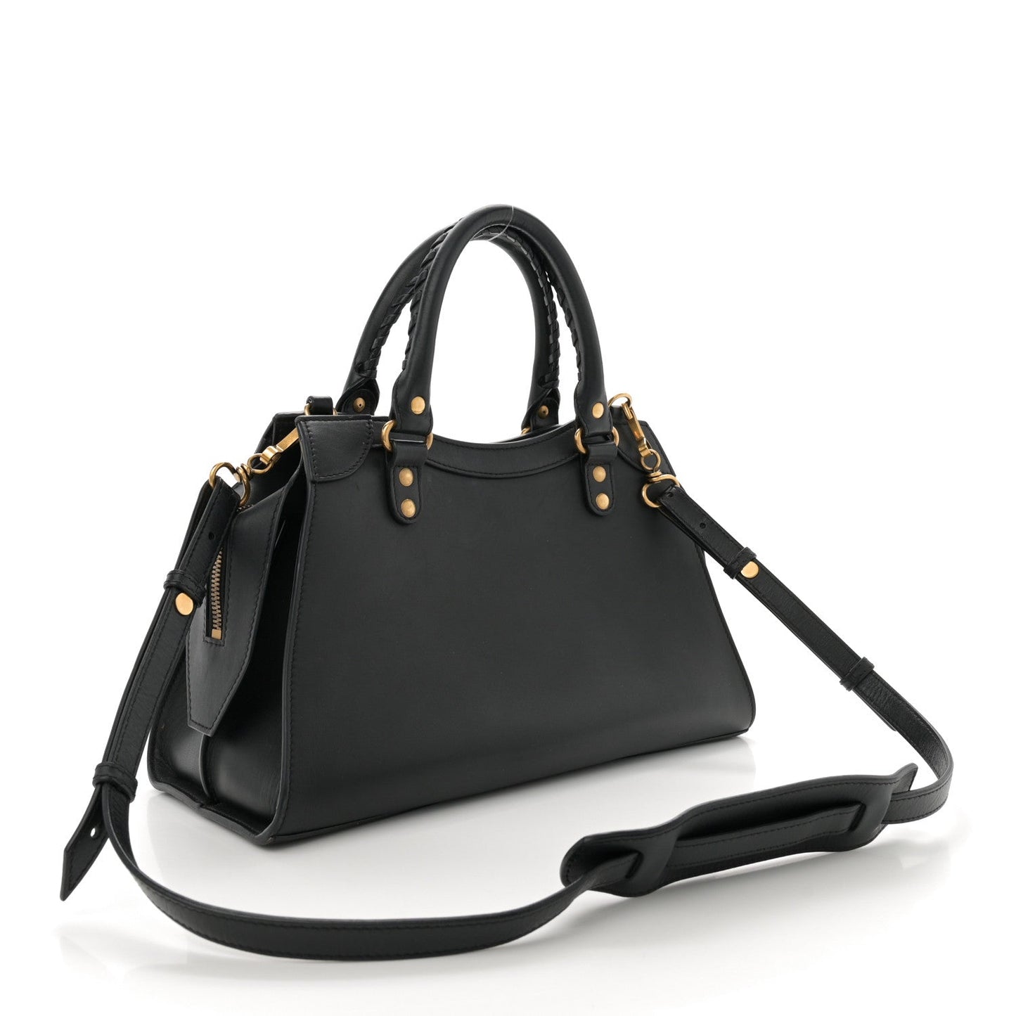 Smooth Calfskin Neo Classic Brass Hardware S City Black