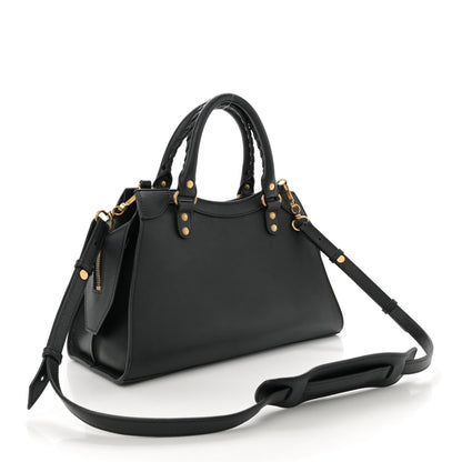 Smooth Calfskin Neo Classic Brass Hardware S City Black
