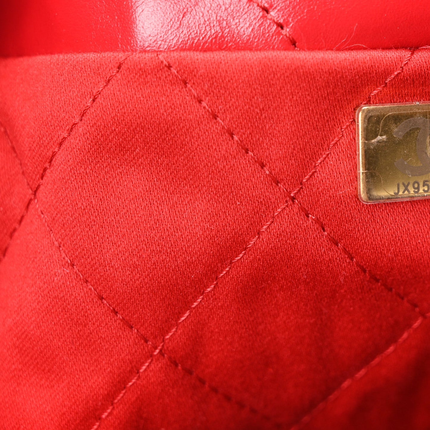 Shiny Calfskin Quilted Small Chanel 22 Red