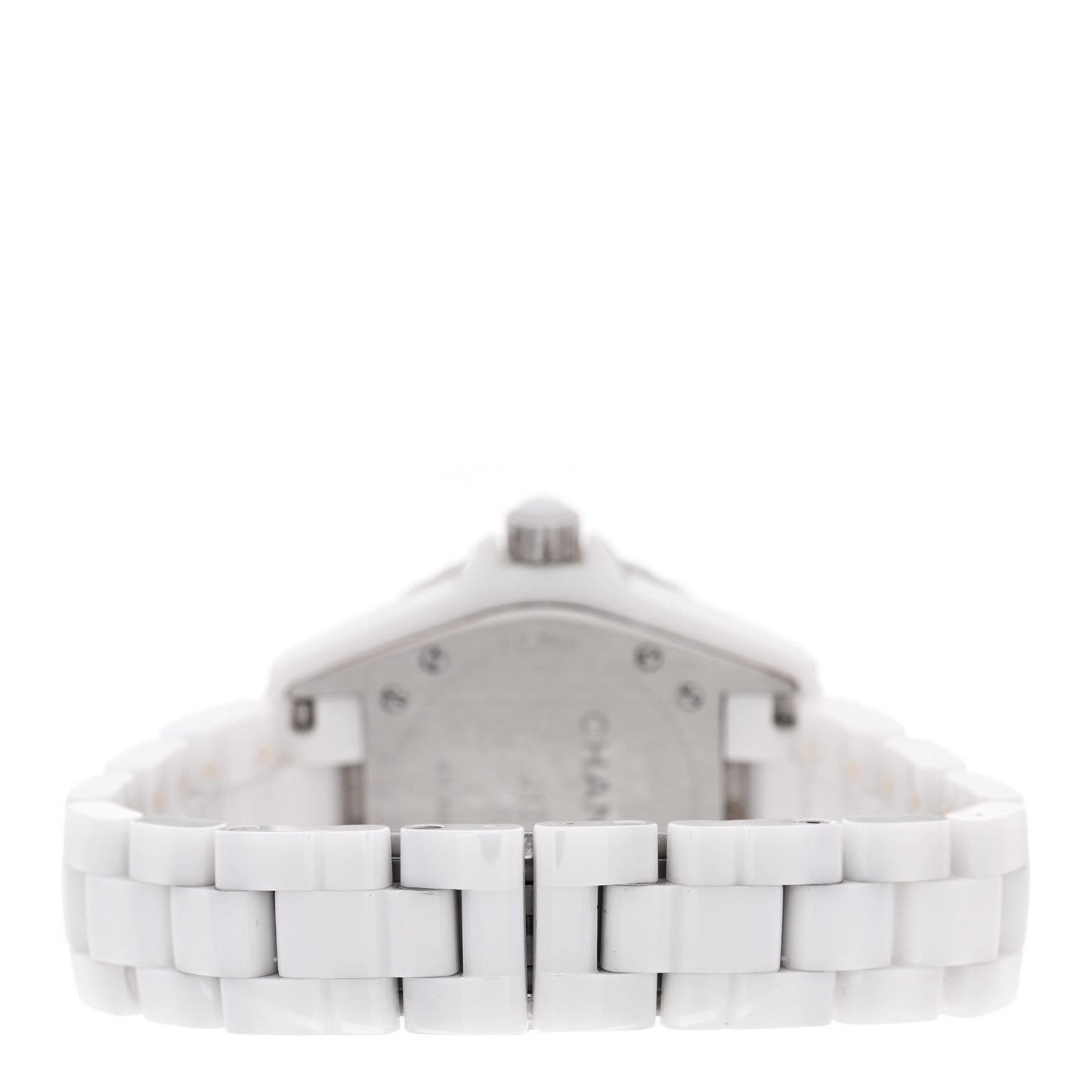 Stainless Steel Ceramic Diamond Mother of Pearl 33mm J12 Quartz Watch White