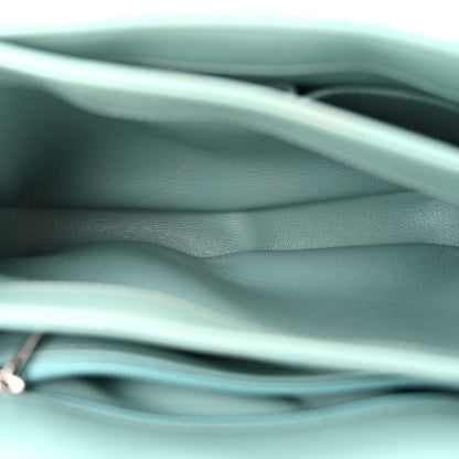 Lambskin Quilted Small Trendy CC Flap Dual Handle Bag Light Blue