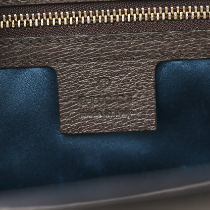 GG Supreme Monogram Web Medium Ophidia Chain Shoulder Bag Brown