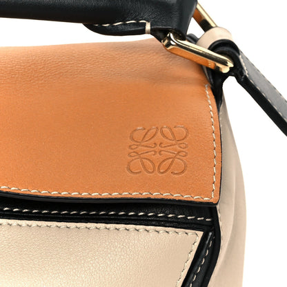Calfskin Small Puzzle Bag Amber Light Oat Black