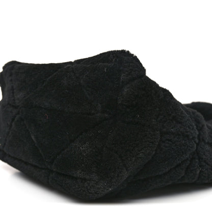 Shearling Nappa Triangle Quilted Patchwork System Tote Black