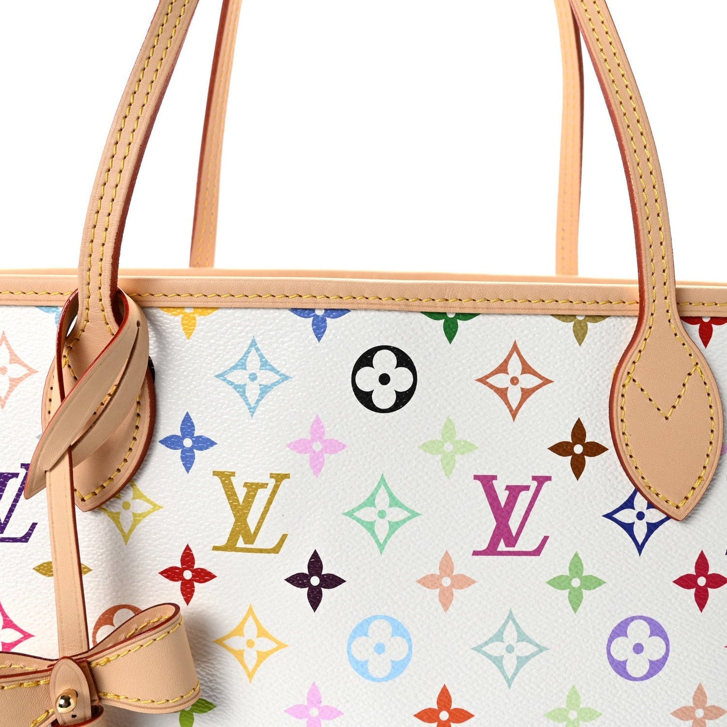 LV X TM Monogram Multicolor Neverfull MM White