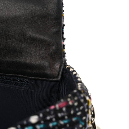Tweed Small Messenger Flap Navy