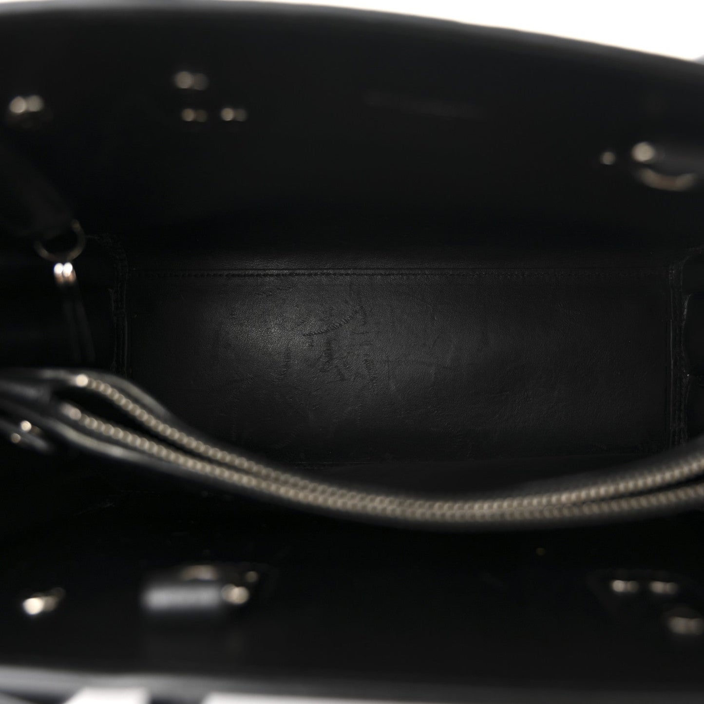 Calfskin Crocodile Embossed Baby Sac De Jour Black