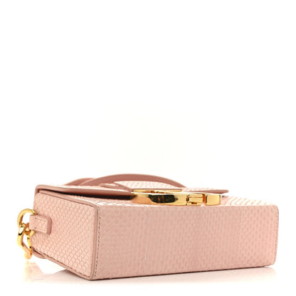 Snakeskin 30 Montaigne Box Bag Rose Clair