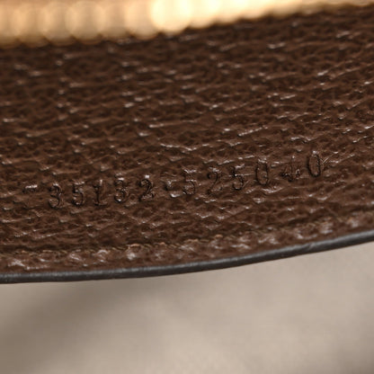 GG Supreme Monogram Textured Dollar Calfskin Web Small Ophidia GG Handbag Beige Ebony New Acero