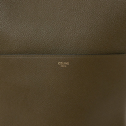 Soft Grained Calfskin Sangle Bucket Bag Light Khaki