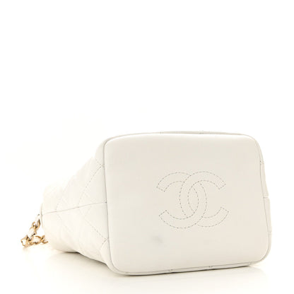 Lambskin Quilted Small Perfect Meeting Hobo White