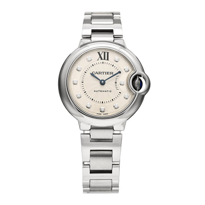 Stainless Steel Diamond 33mm Ballon Bleu De Cartier Automatic Watch
