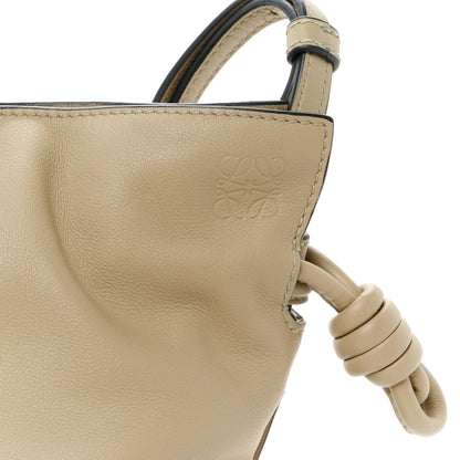 Calfskin Mini Flamenco Knot Clutch Clay Green