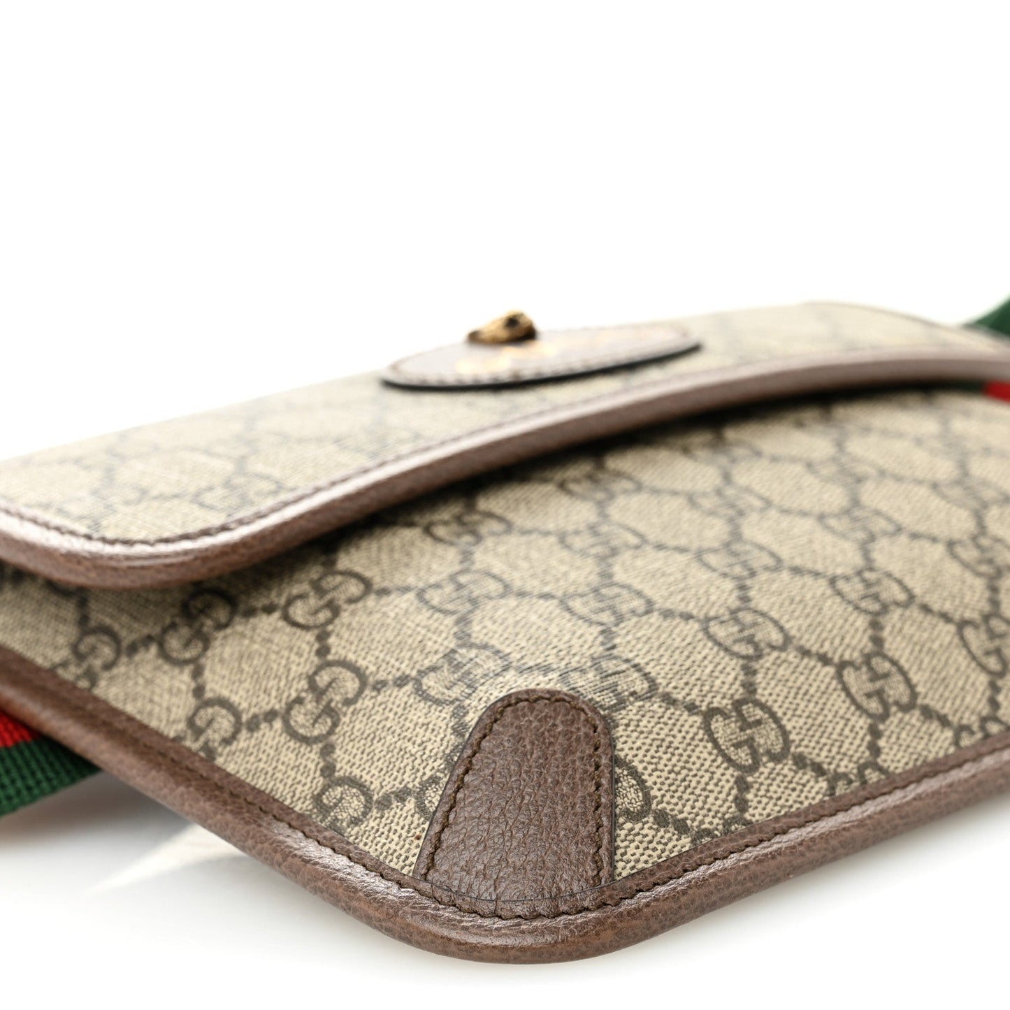 GG Supreme Monogram Neo Vintage Web Belt Bag Brown