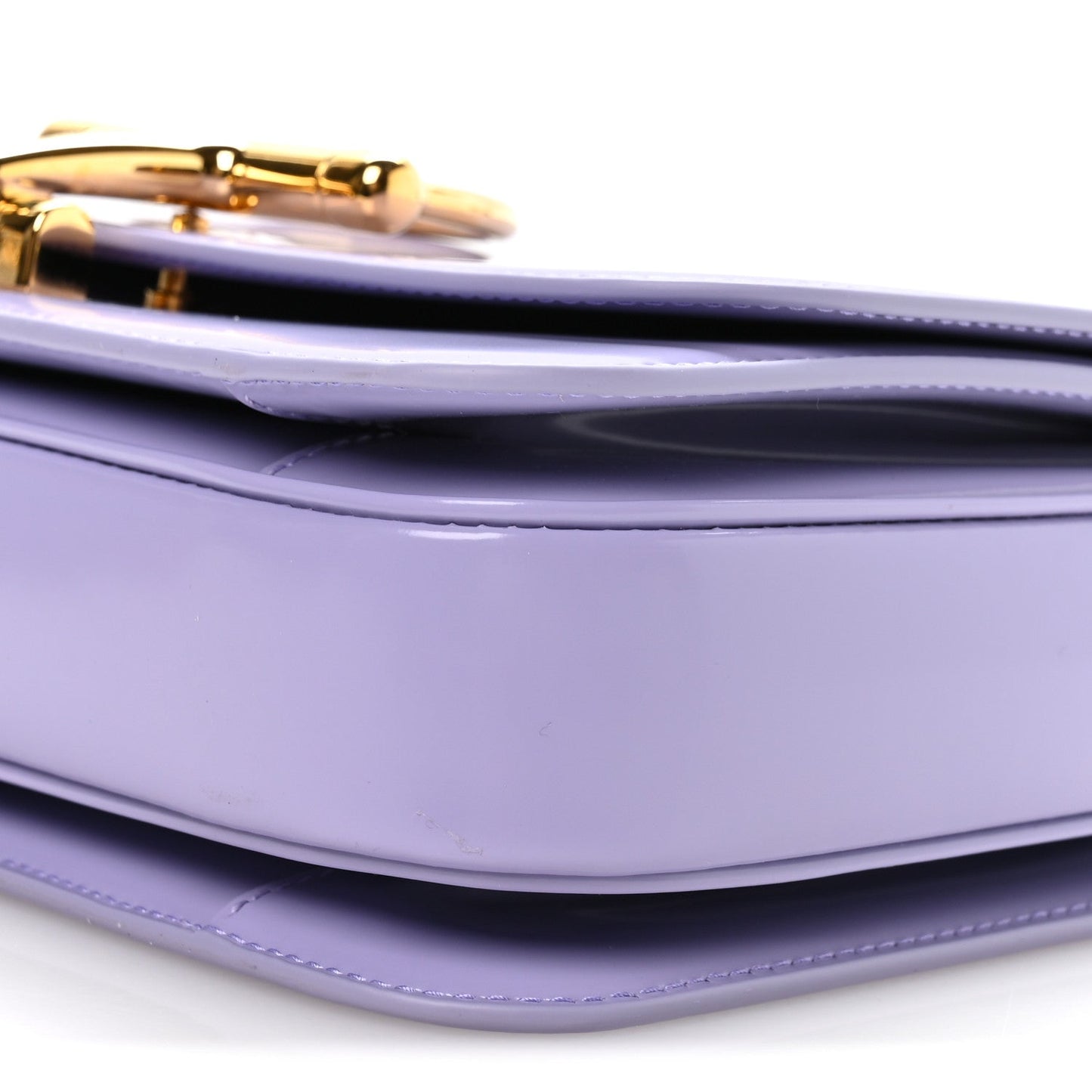 Patent Siena Small Shoulder Bag Lapis