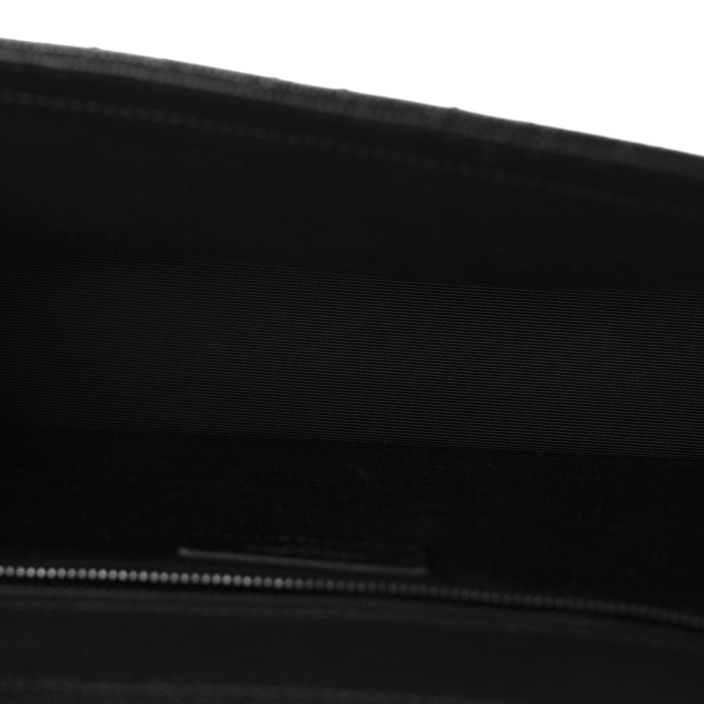 Grain De Poudre Textured Mixed Matelasse Large Triquilt Monogram Monochrome Satchel Black