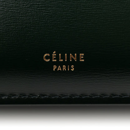 Patina Box Calfskin Medium Clasp Bag Dark Green