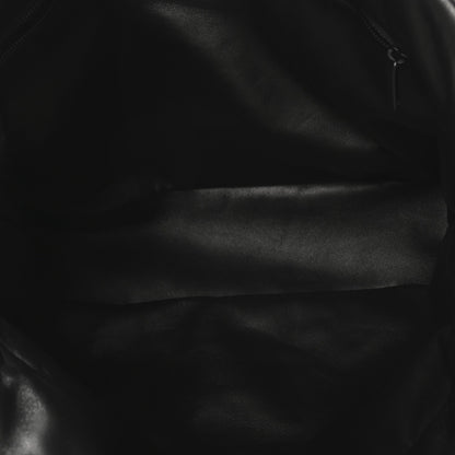 Lambskin Wide Puffer Tote Black