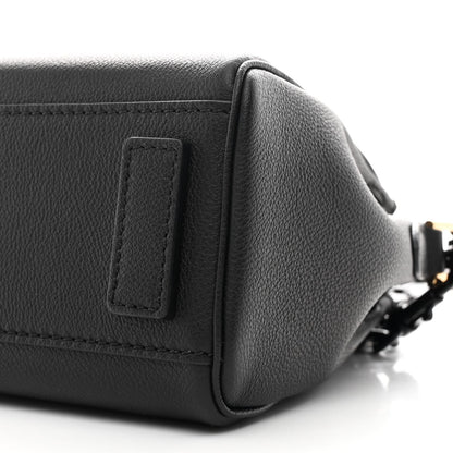 Grained Calfskin Small La Medusa Top Handle Bag Black