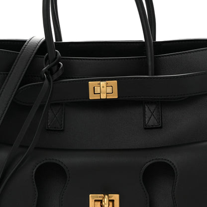 Smooth Calfskin Small Bel Air Carry All Bag Black