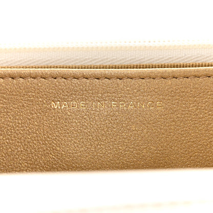 Lambskin Quilted CC Pearl Crush Wallet on Chain WOC White