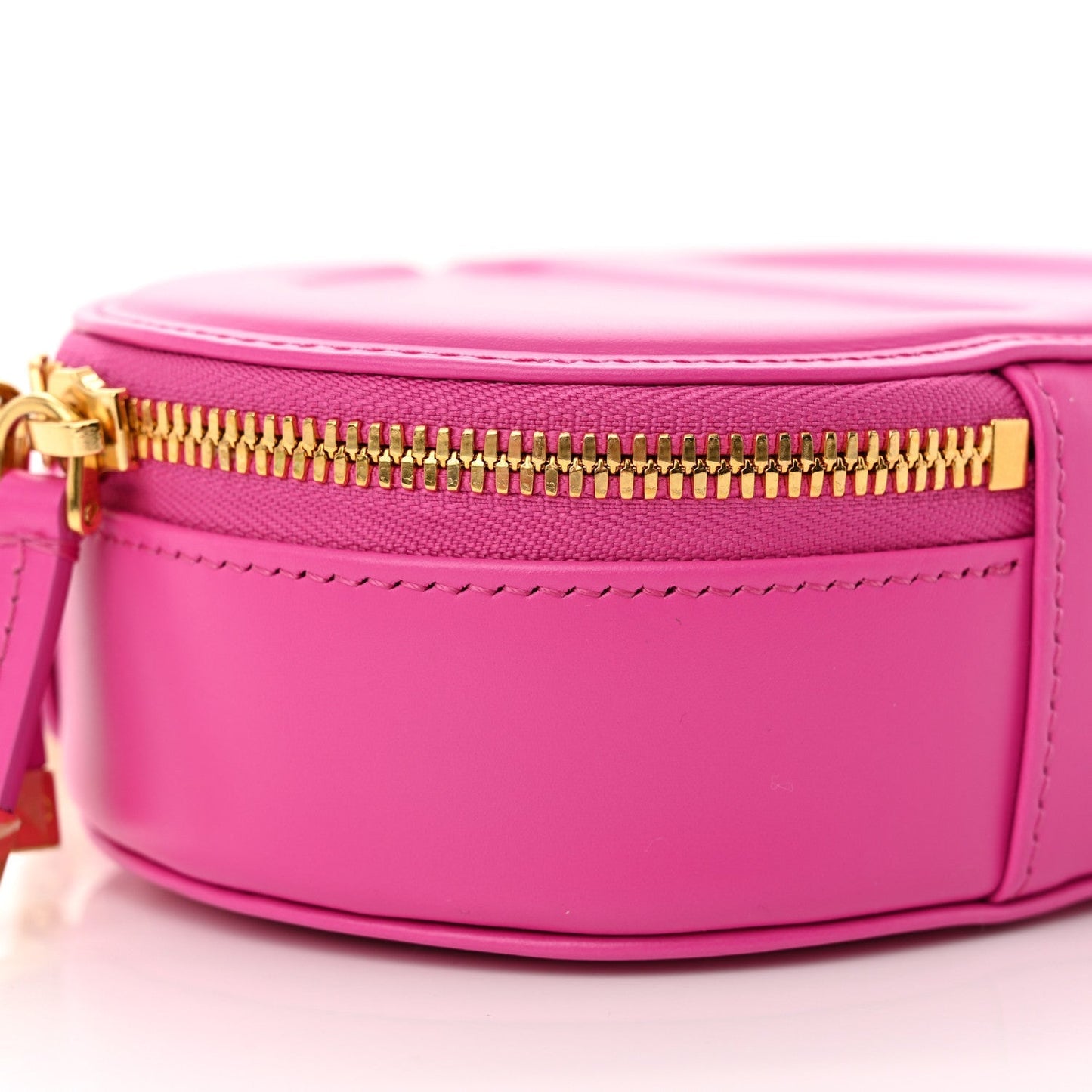 Calfskin CD Signature Oval Crossbody Camera Bag Rani Pink