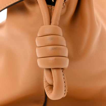 Nappa Calfskin Medium Flamenco Knot Clutch Warm Desert