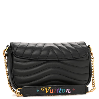 Calfskin New Wave Chain Pochette Black