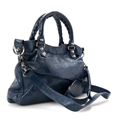 Agneau Giant 12 Silver Hardware Town Bleu Mineral