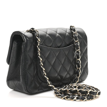 Caviar Quilted Mini Rectangular Flap Black