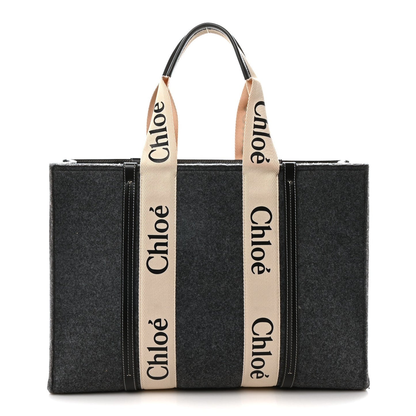 Felt Large Woody Ribbon Tote Cashmere Grey