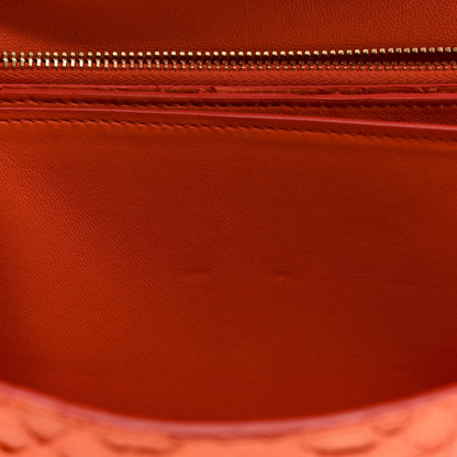 Snakeskin Classic Box Flap Orange