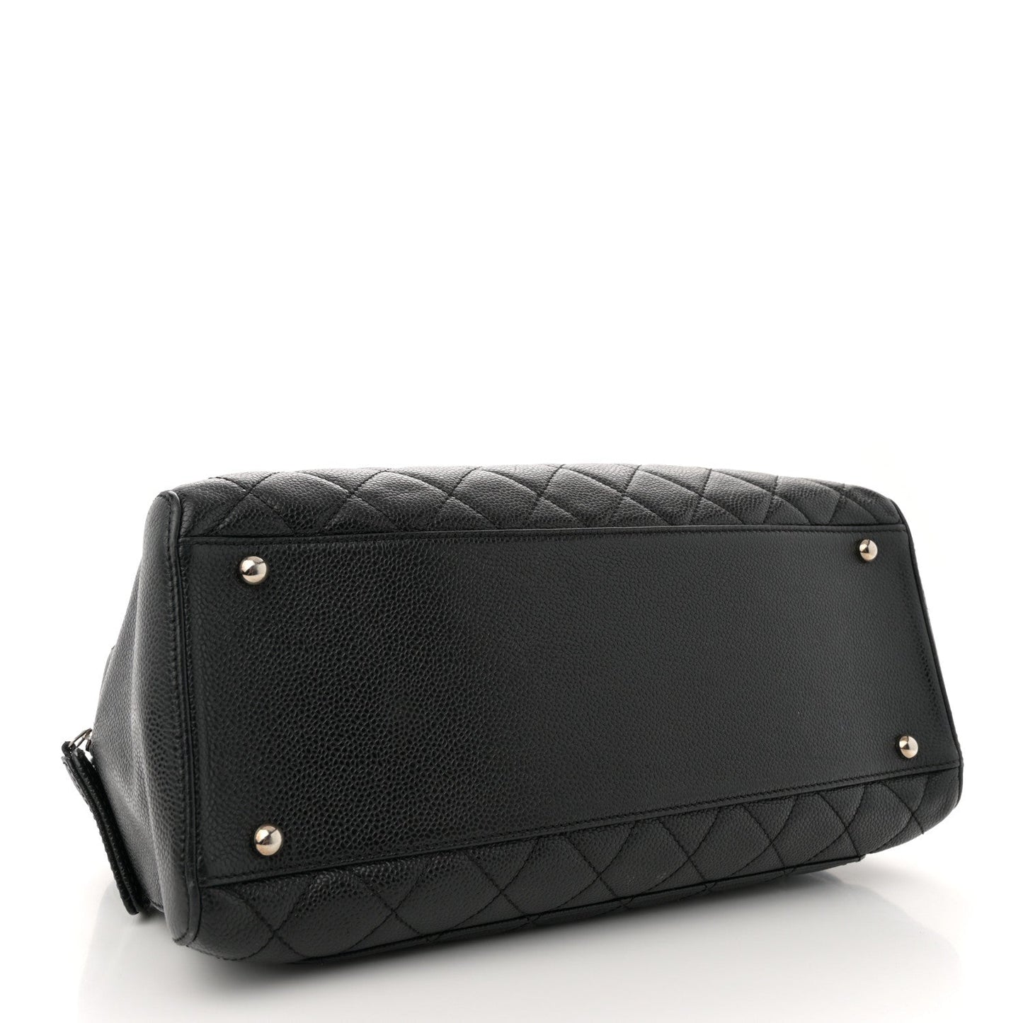 Caviar Quilted Bowler Black