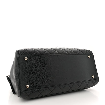 Caviar Quilted Bowler Black