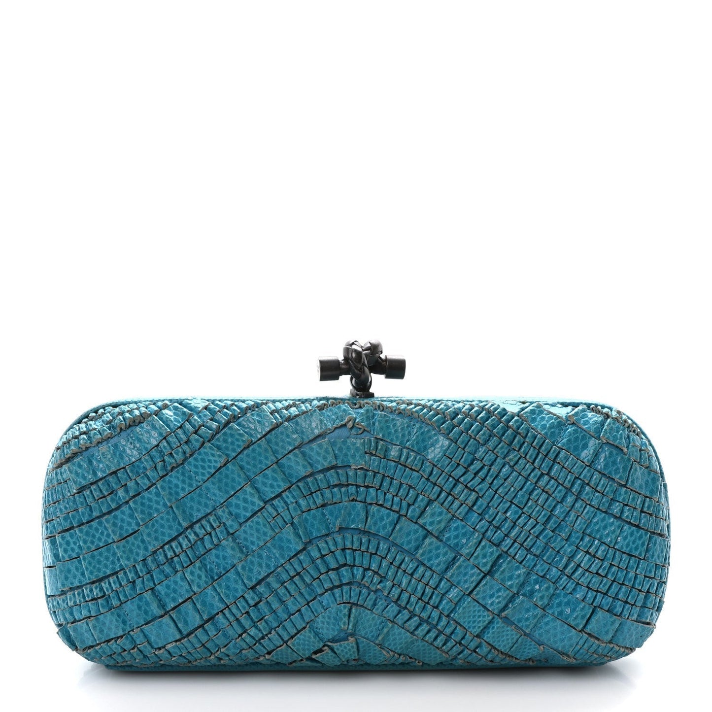Ayers Intrecciato Karung Knot Clutch Blue