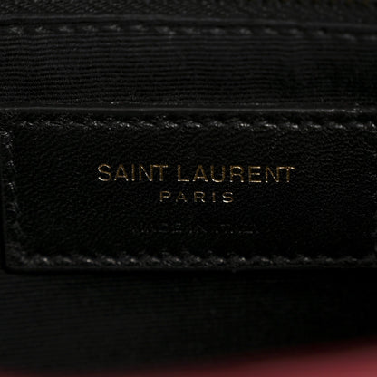 Lambskin Quilted Toy Loulou Puffer Monogram Chain Satchel Red