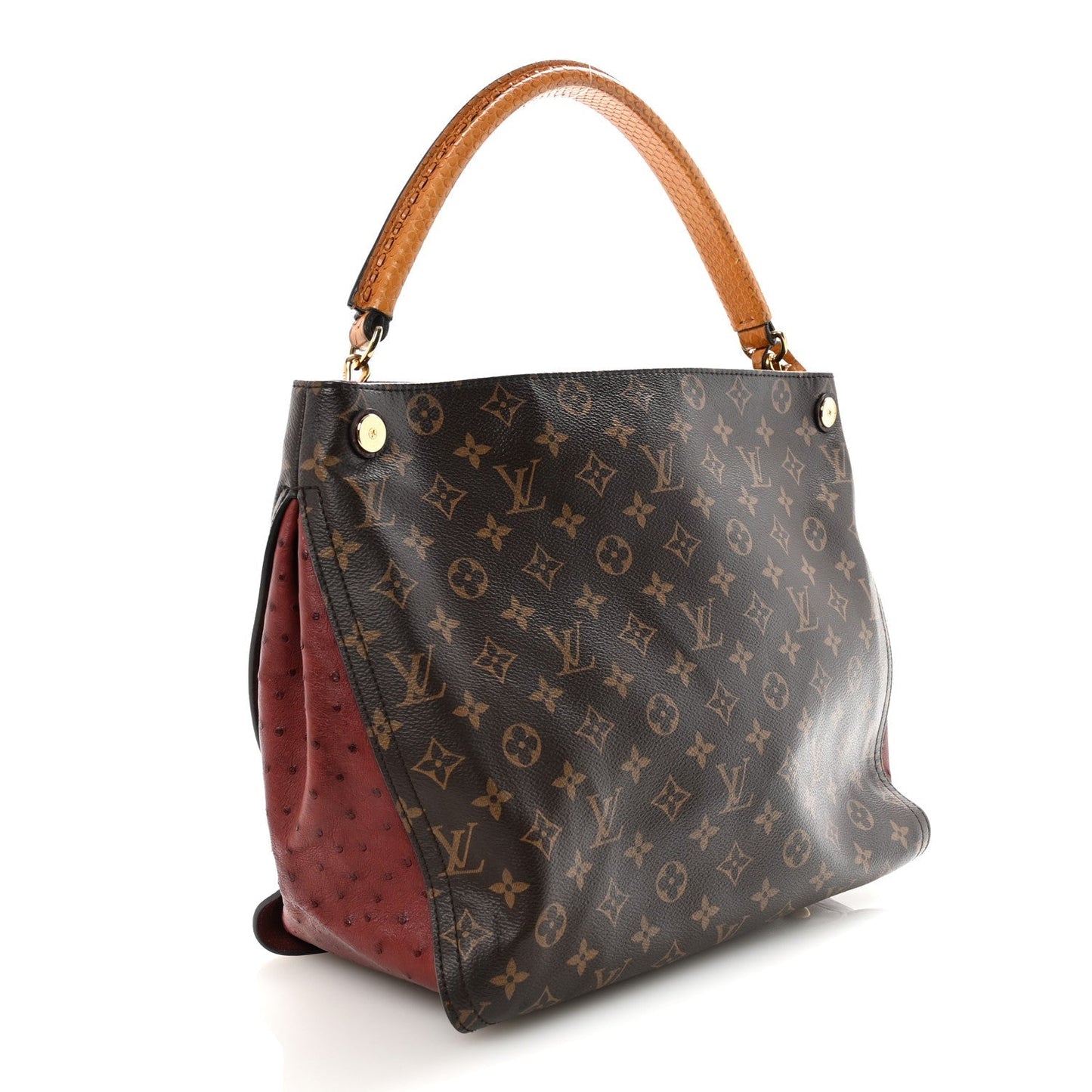 Monogram Python Ostrich Gaia Bordeaux