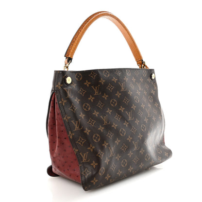 Monogram Python Ostrich Gaia Bordeaux