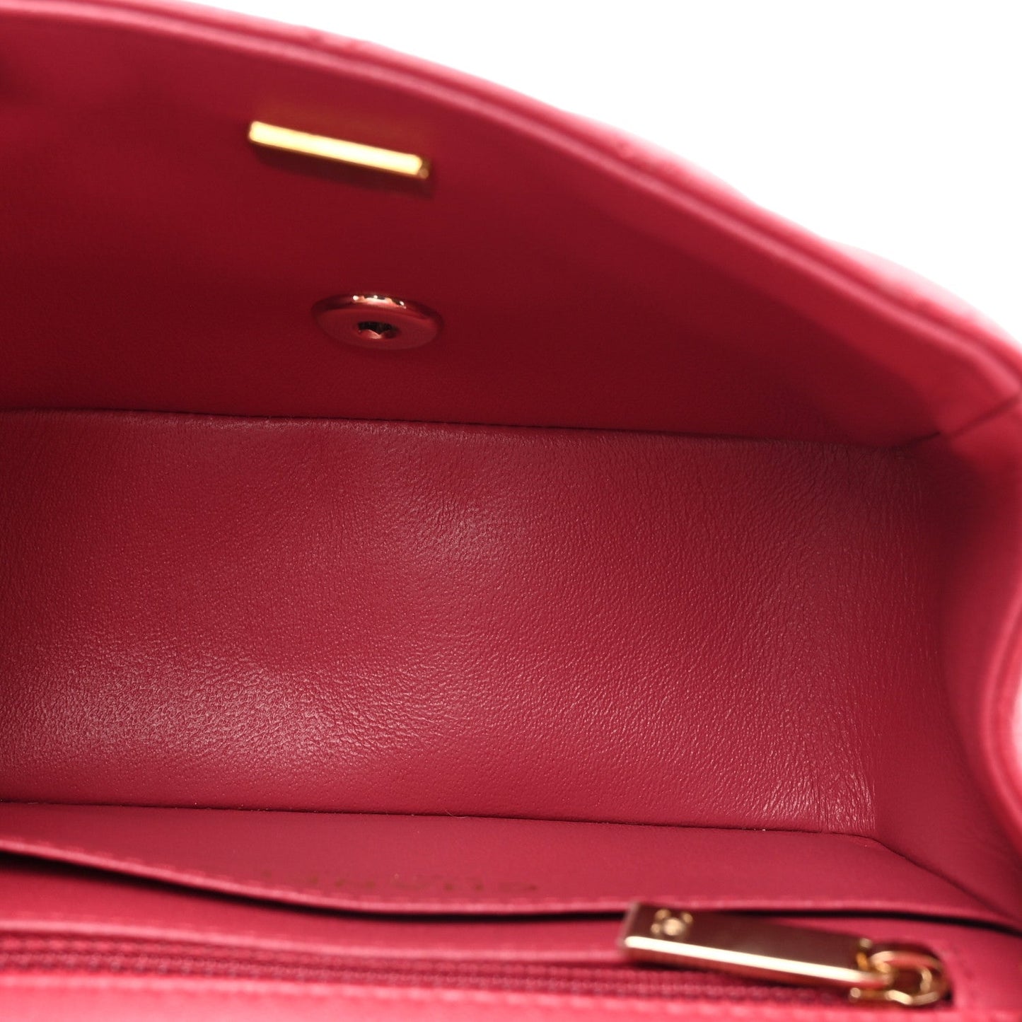 Lambskin Quilted Mini Square Flap Dark Pink
