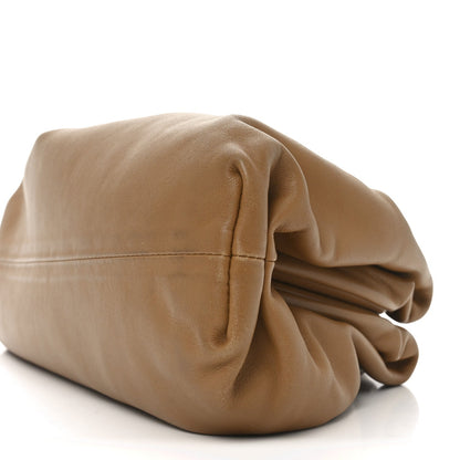 Smooth Butter Calf The Pouch Oversized Clutch Cammello
