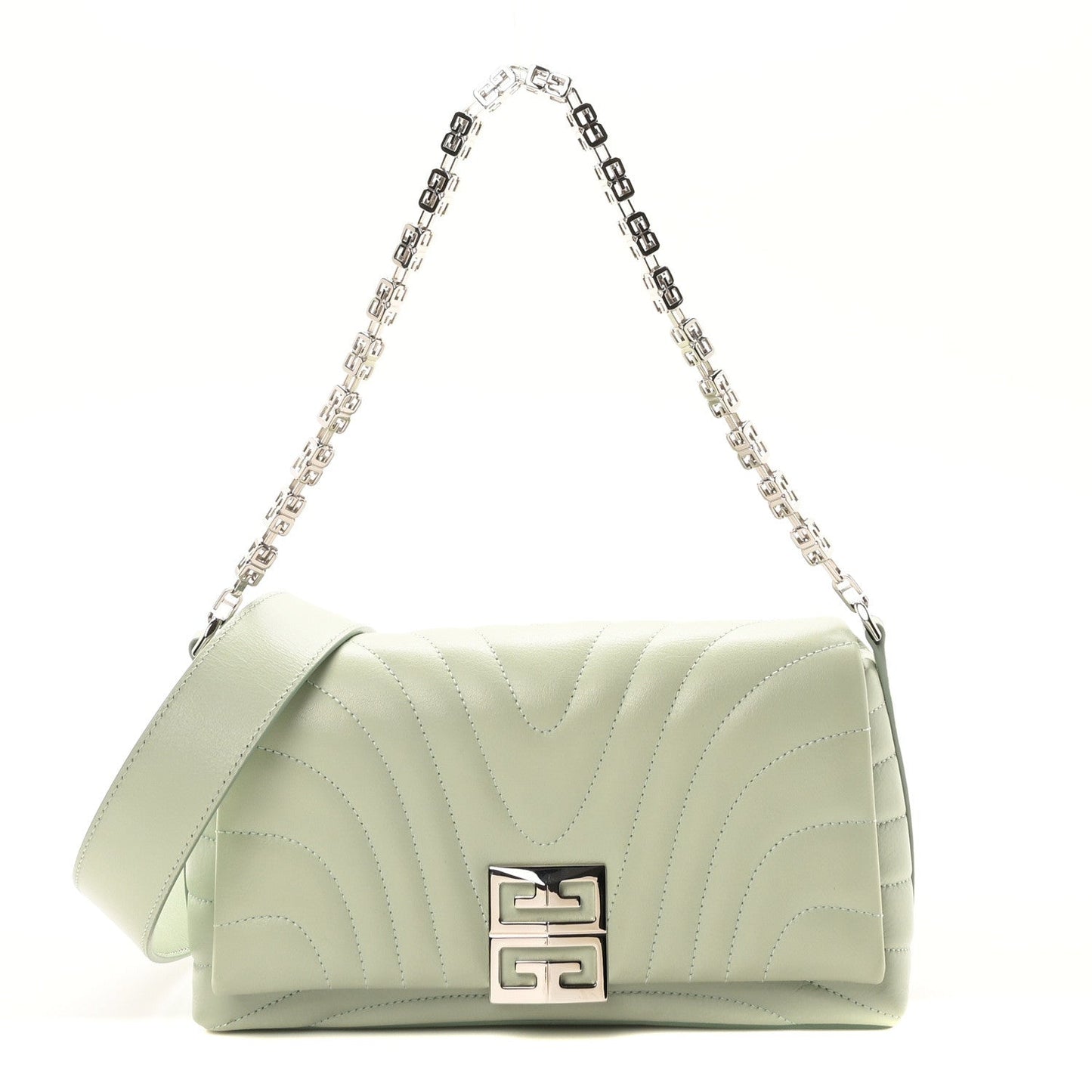 Calfskin Quilted Small 4G Shoulder Bag Light Green